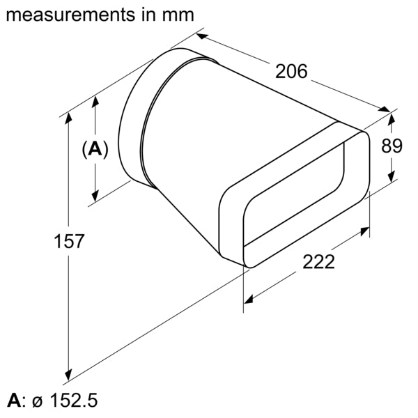 Adapterstück rund-flach