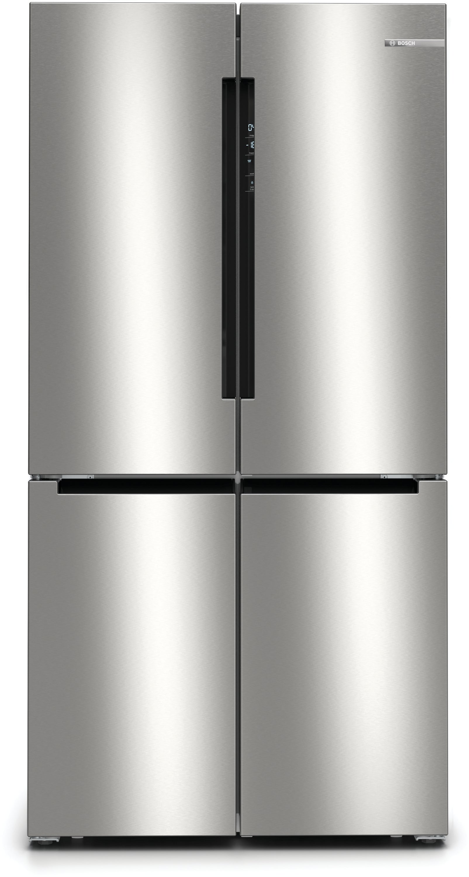 Bosch Serie 4, French door Gefrierschrank 5 türig, 183 x 91 cm, Edelstahl (mit Antifingerprint)