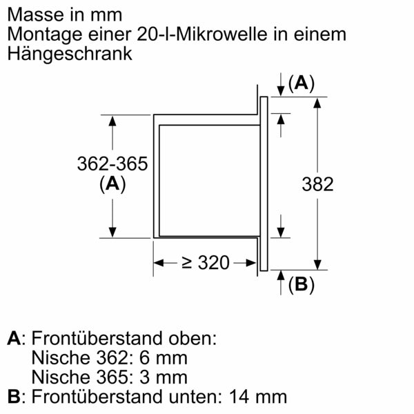 Bosch Serie 2, Einbau-Mikrowelle, 60 x 38 cm, Edelstahl