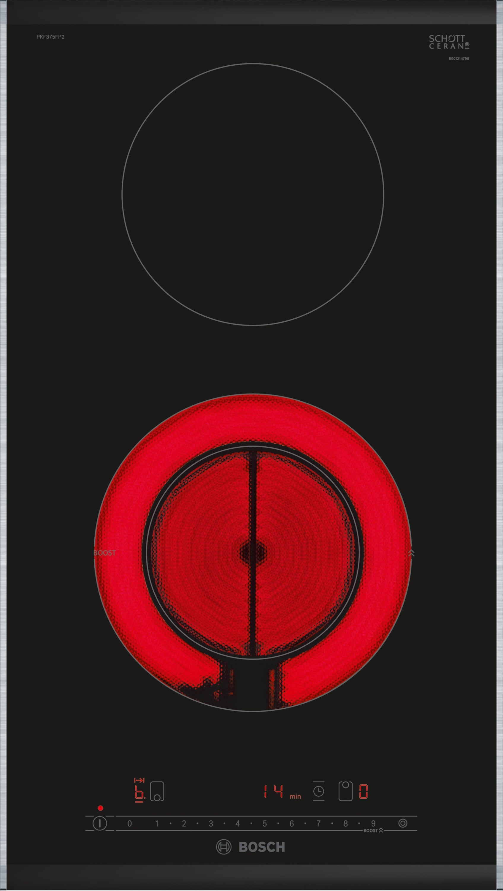 Bosch Serie 6, Domino-Kochfeld, Elektro, 30 cm, Facetten-Design