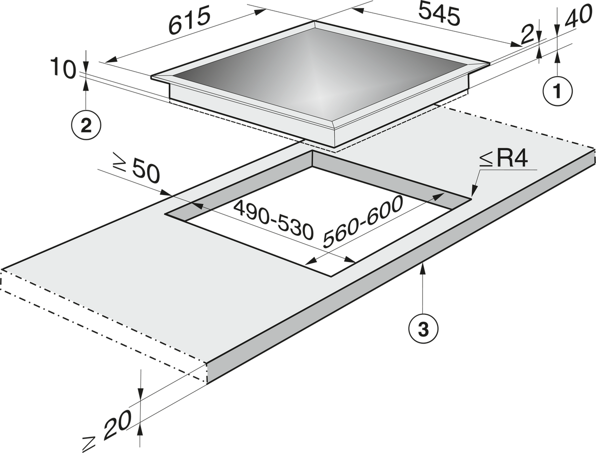 MIELE Glaskeramik Kochfeld
KM 6021 ED 400V
