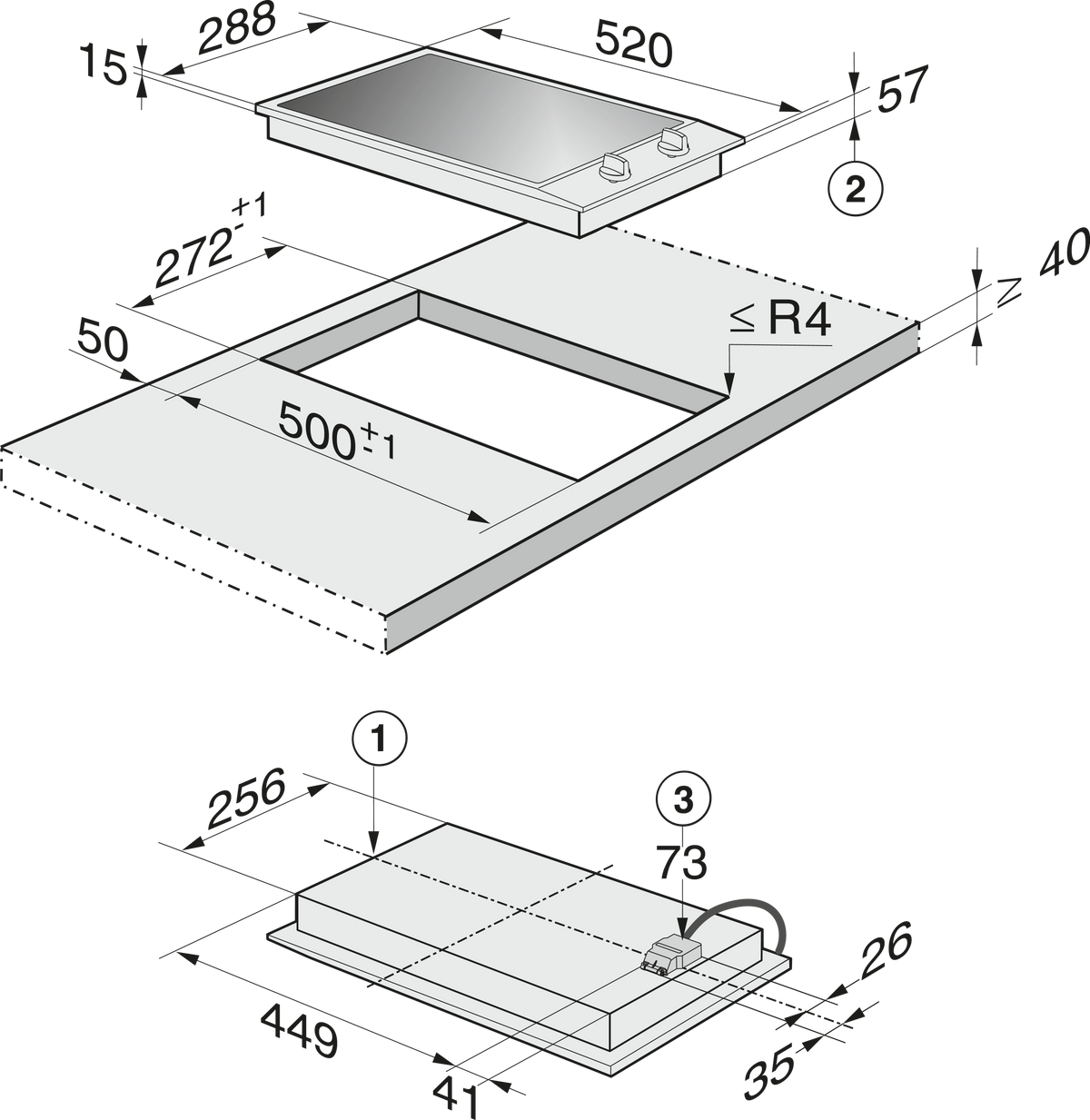 MIELE CombiSet CS 1212I-1
ED 230V