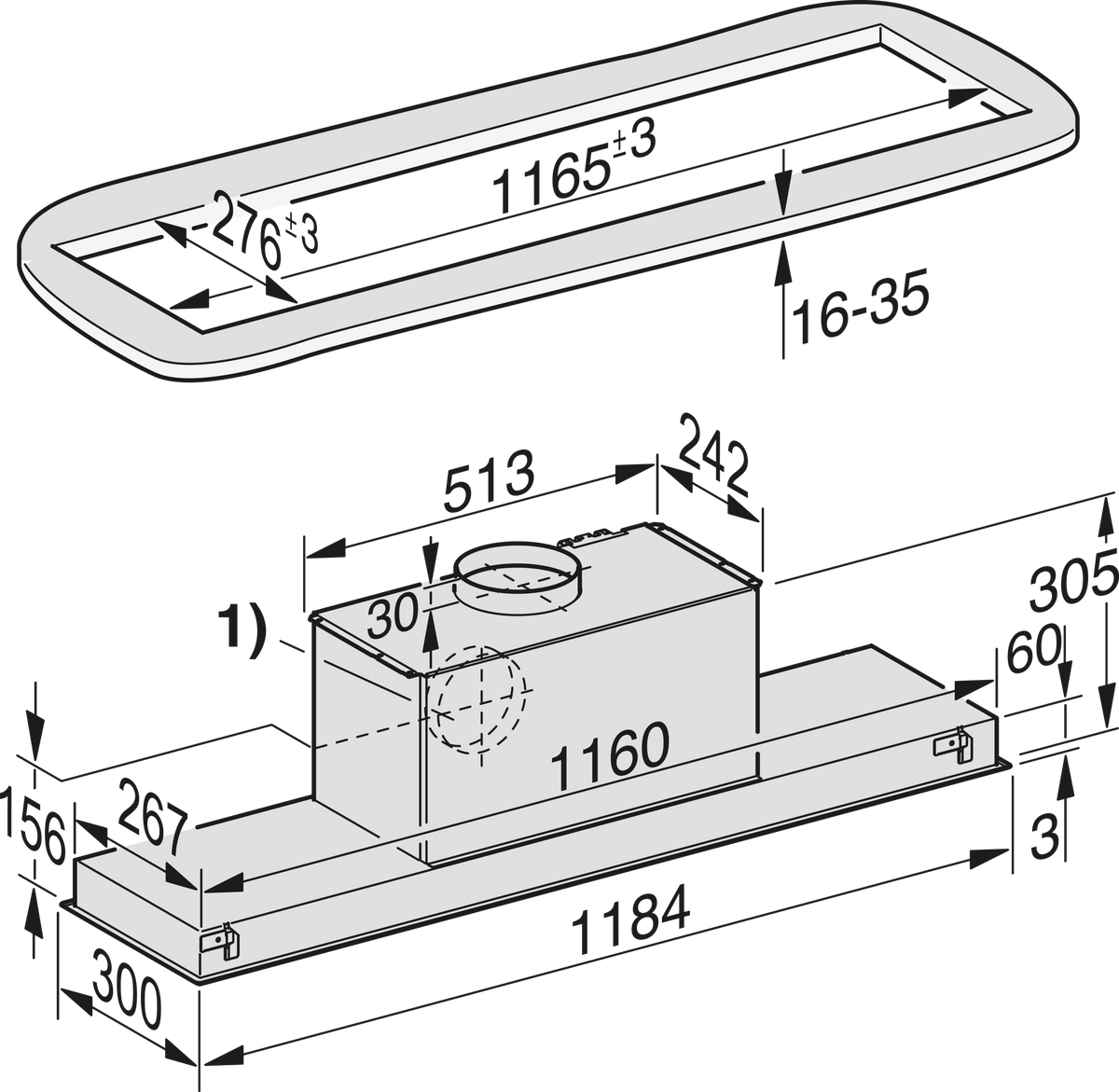 Cappa aspirante MIELE
DA 2628 ED