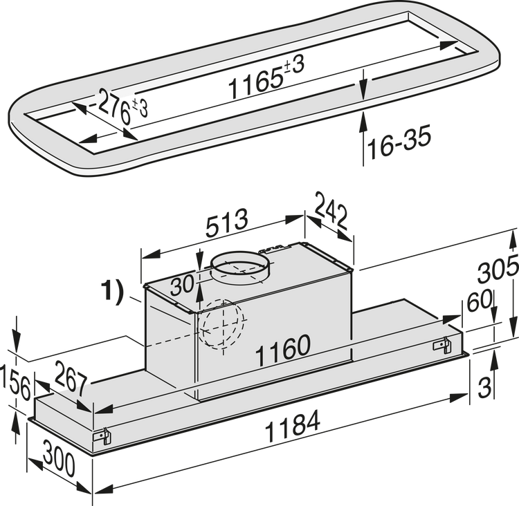 Cappa aspirante MIELE
DA 2628 ED