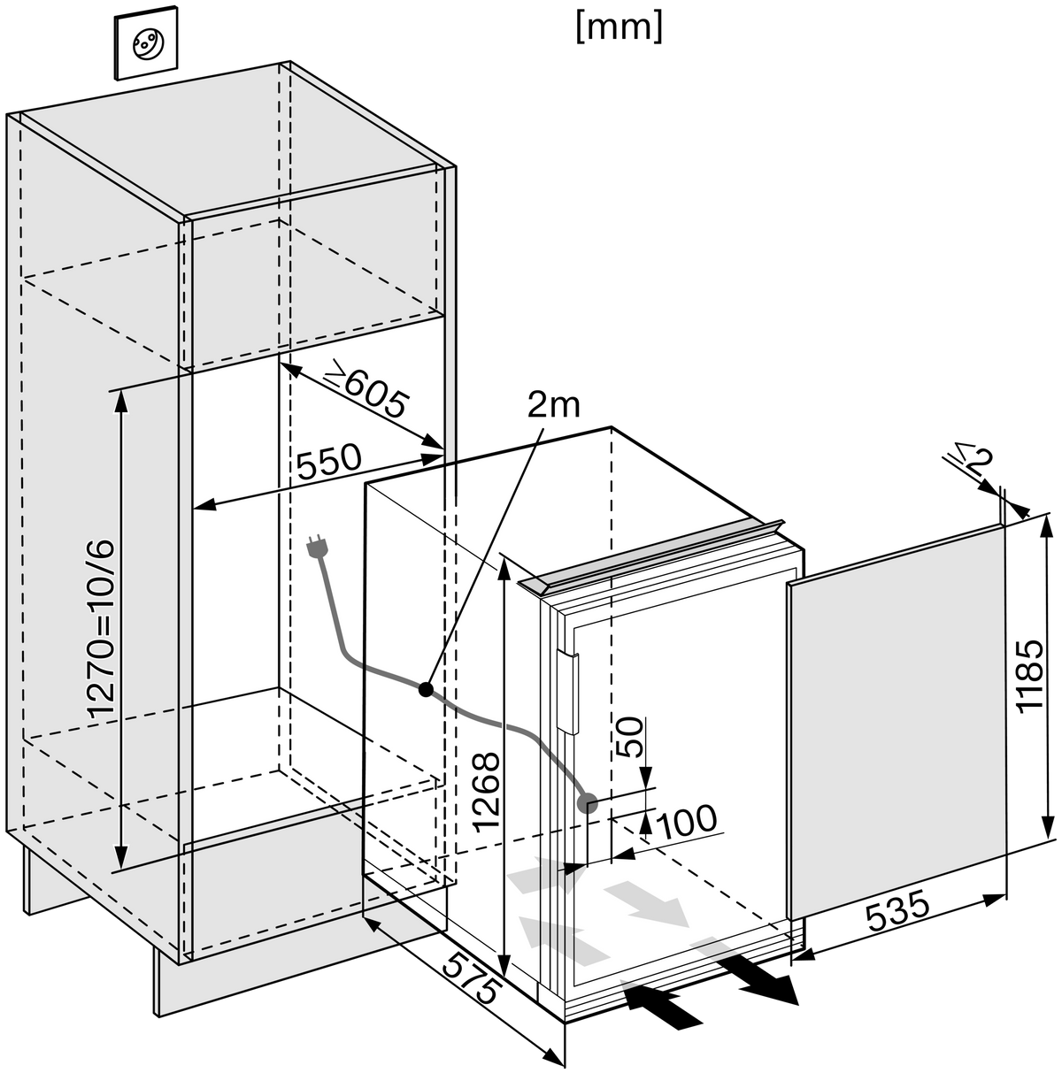 MIELE Kühlschrank K 34542-55
EF-1 RE