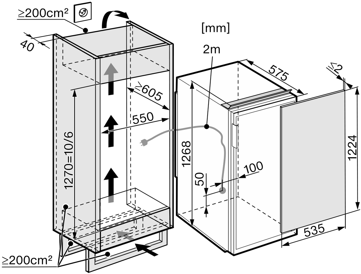 MIELE Kühlschrank K 34543-55
EF RE