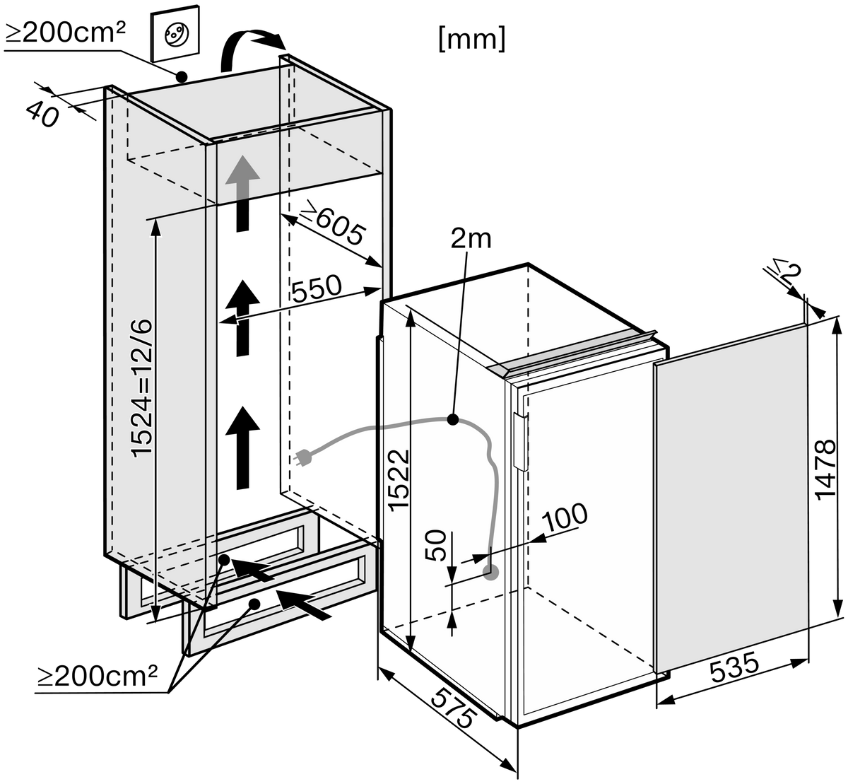 MIELE Kühlschrank K 35543-55
EDF RE