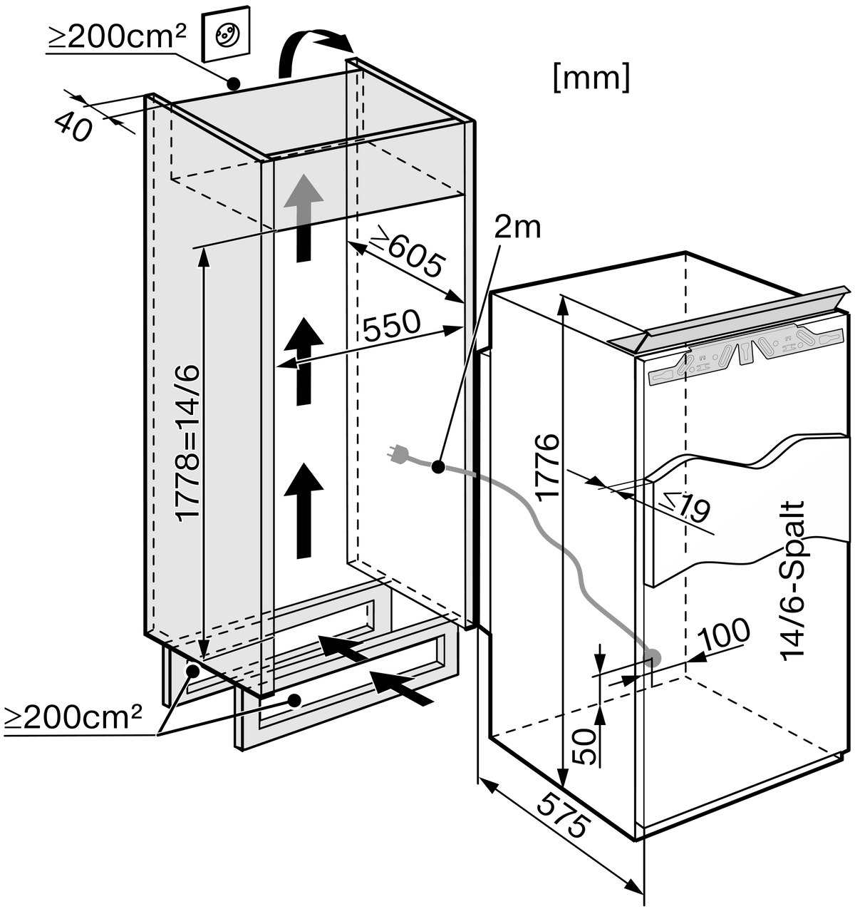 MIELE Kühlschrank K 37582-55
iDF-1 RE