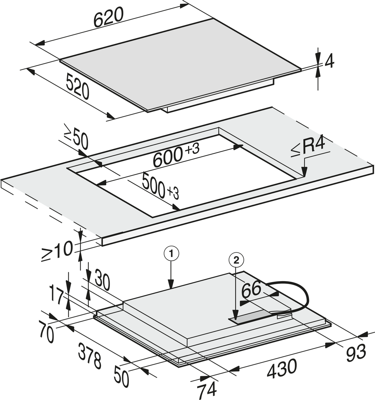 MIELE Induction Cooktop
KM 7564 FL