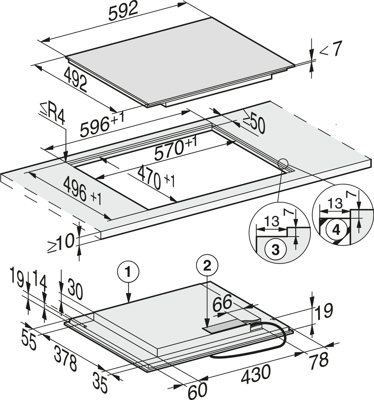 Table de cuisson à induction MIELE
KM 7404 FX