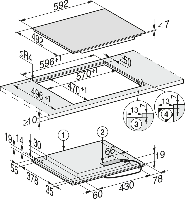 Table de cuisson à induction MIELE
KM 7404 FX