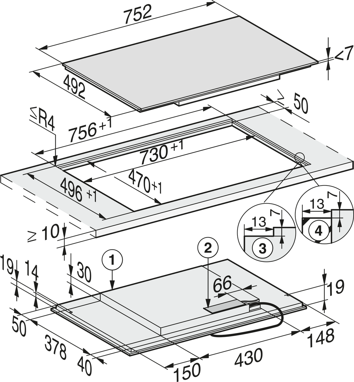 MIELE Induction Cooktop
KM 7414 FX