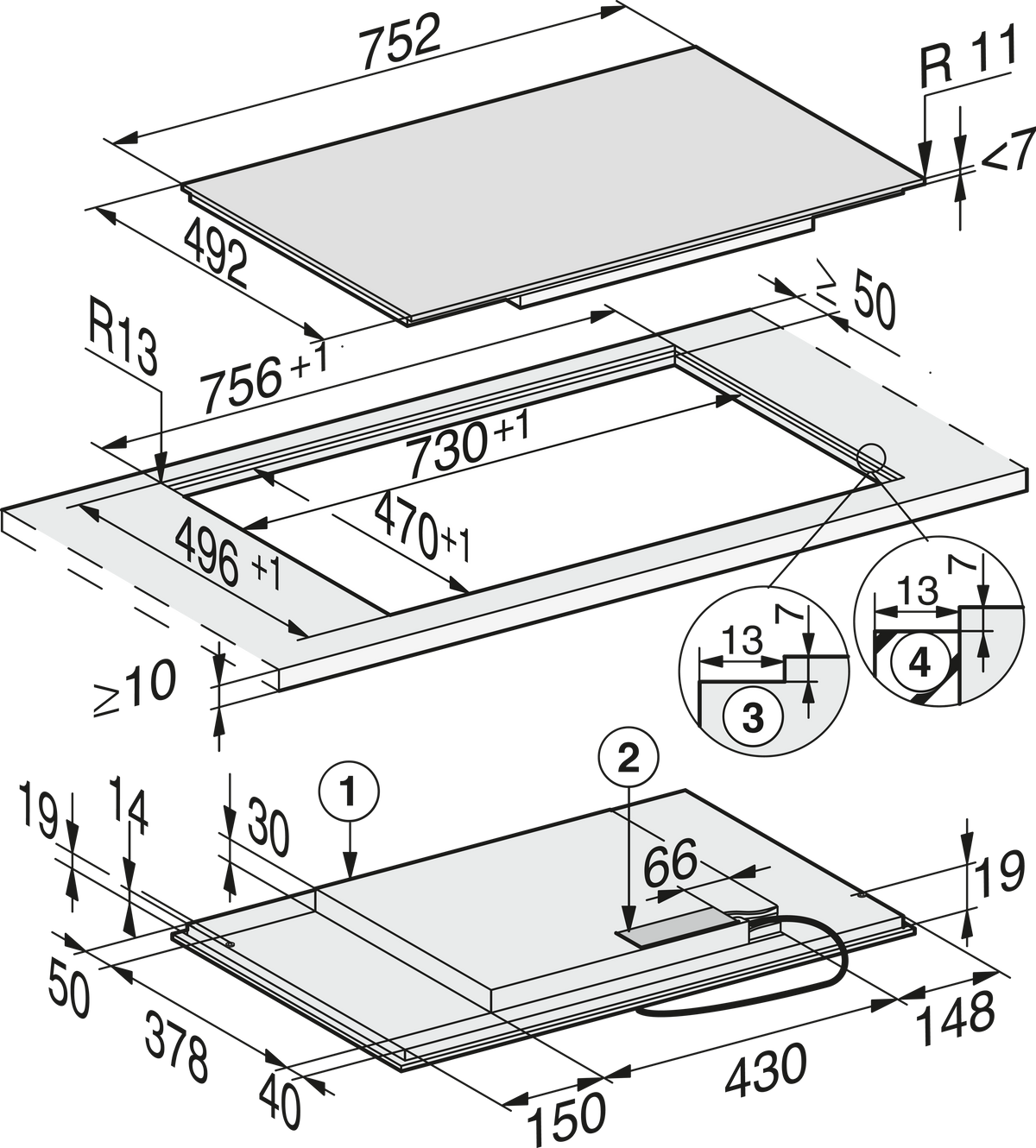 MIELE Induction Cooktop
KM 7414 FX Glass