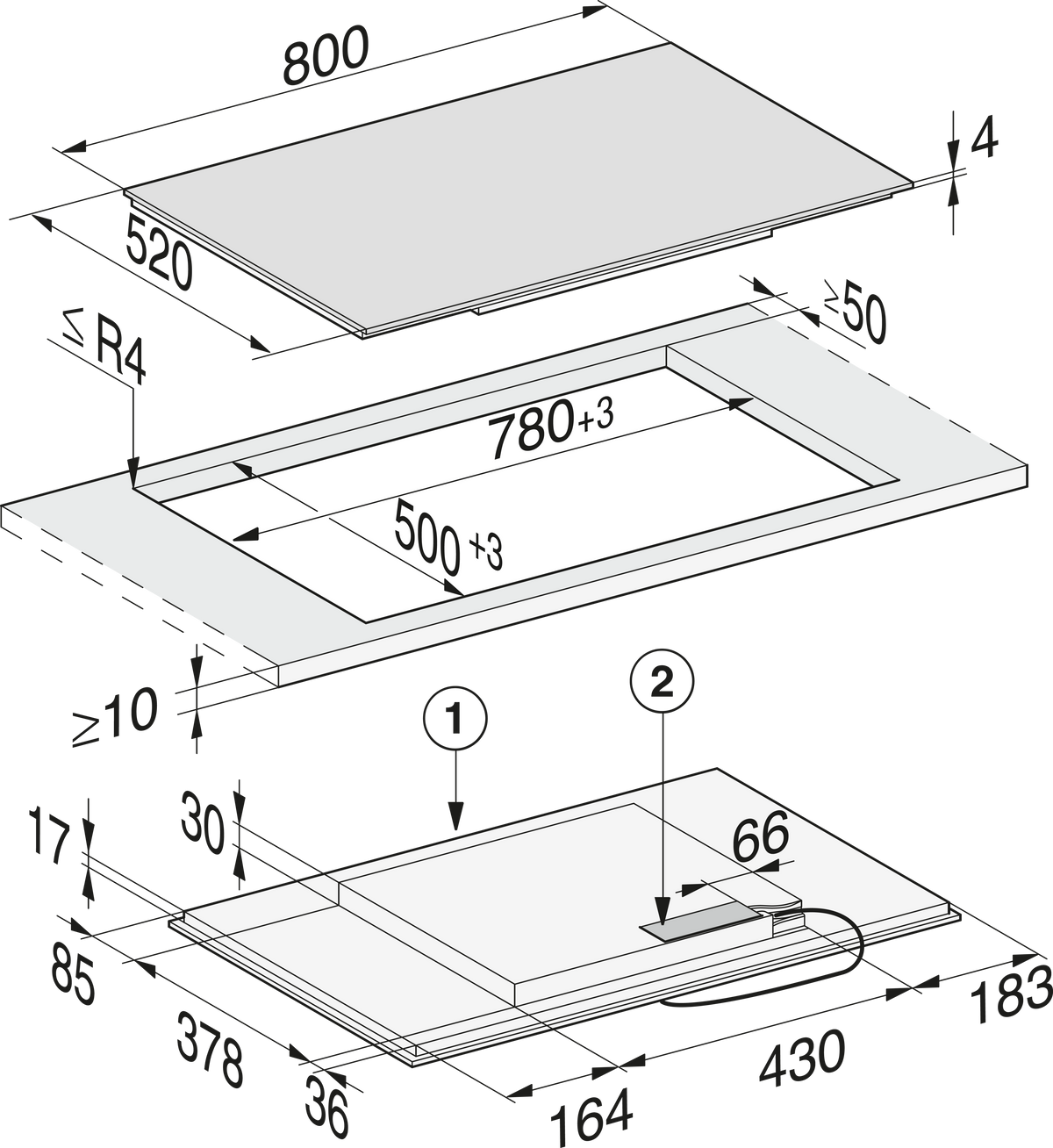 MIELE Induction Cooktop
KM 7474 FL