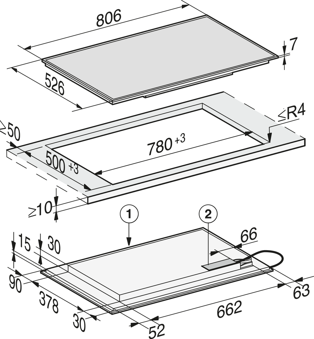 MIELE Induktions-Kochfeld
KM 7575 FR
