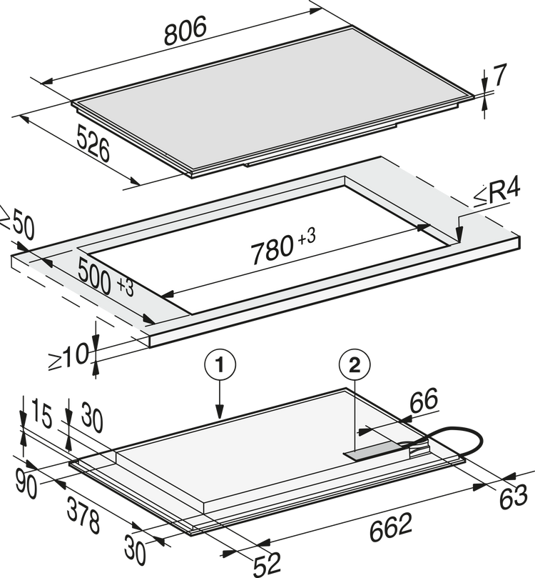 MIELE Induktions-Kochfeld
KM 7575 FR