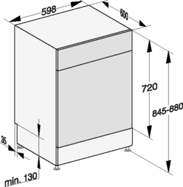MIELE Geschirrspüler
G 17600-60 SC BW FREISTEHEND
AutoDos