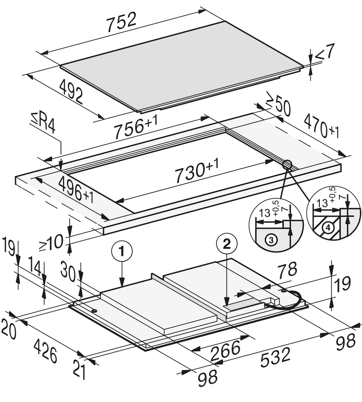 MIELE Induction Cooktop
KM 7617 FX