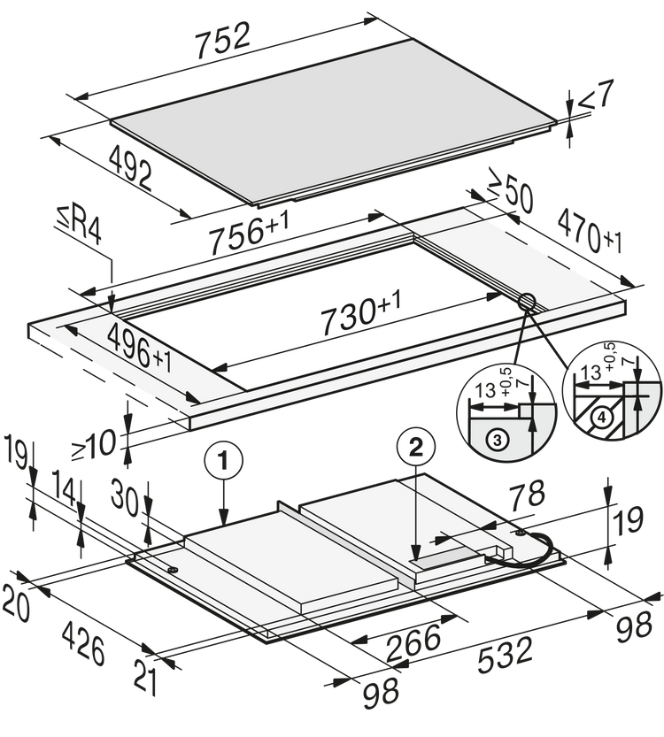 MIELE Induction Cooktop
KM 7617 FX