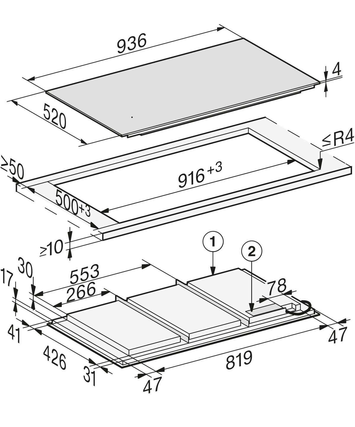 MIELE Induktions-Kochfeld
KM 7897-1 FL Diamond