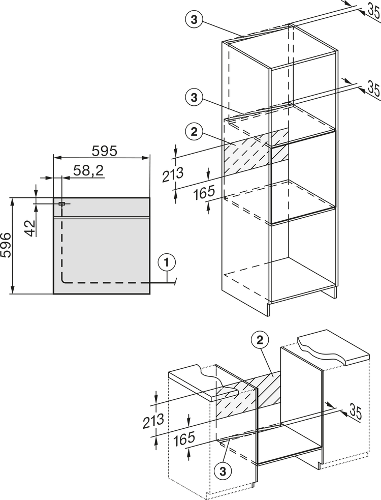 MIELE Backofen H 2861-60 B
ED 400V