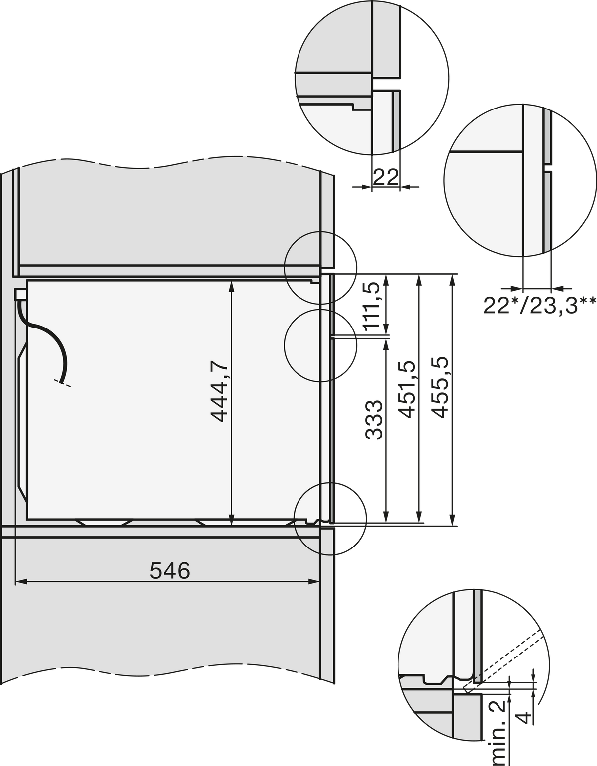 MIELE Kompakt-Backofen mit
Mikrow. H 7440-60 BMX SW 400V