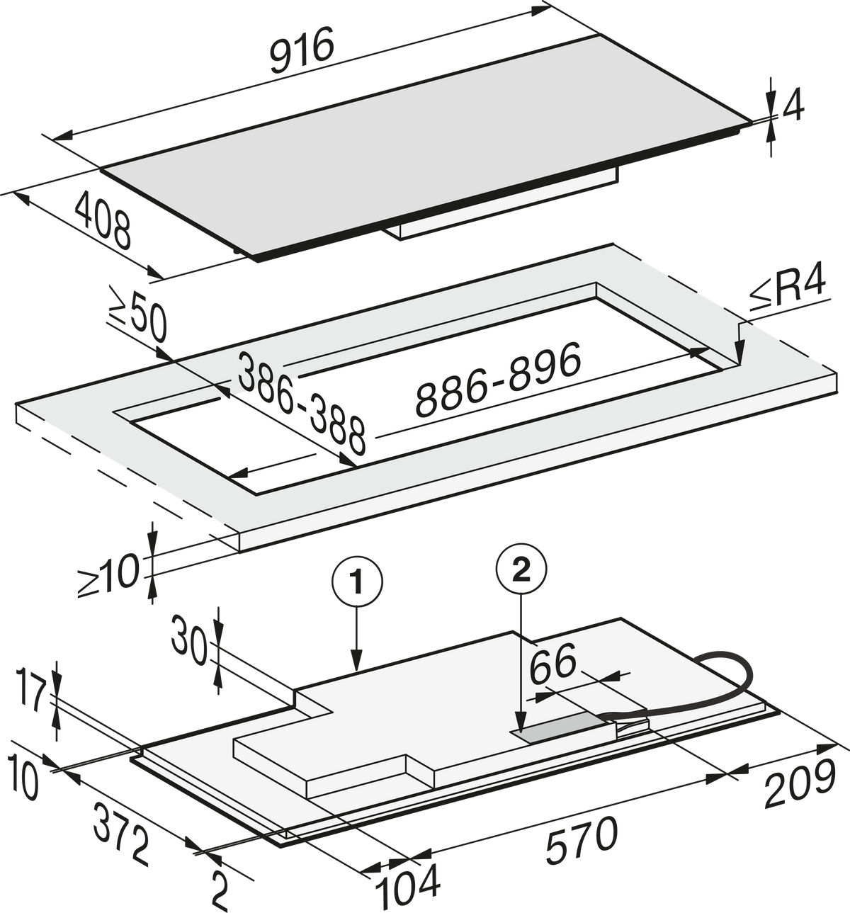 MIELE Induction Cooktop
KM 7689 FL