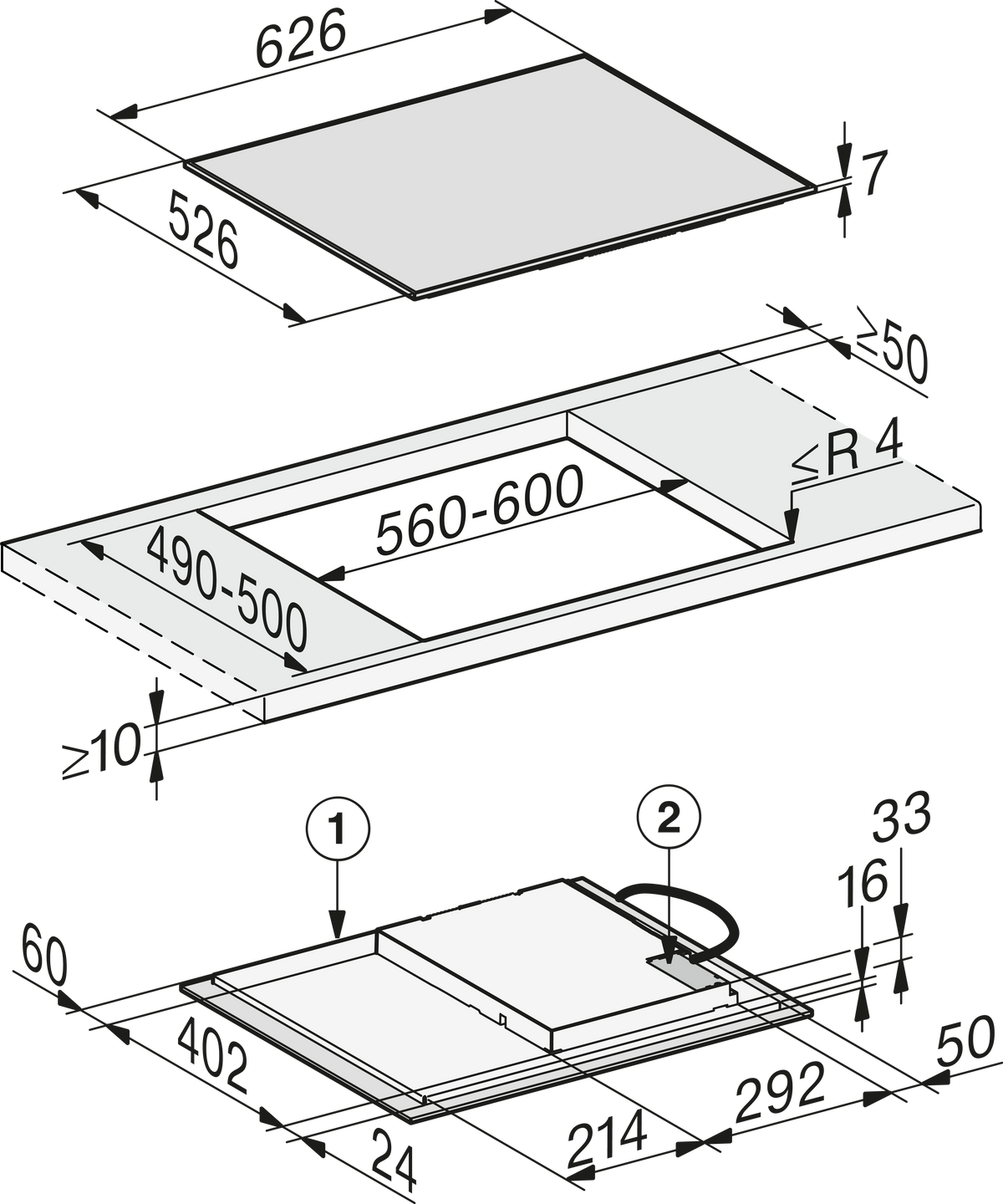 MIELE Induction Cooktop
KM 7361 FR