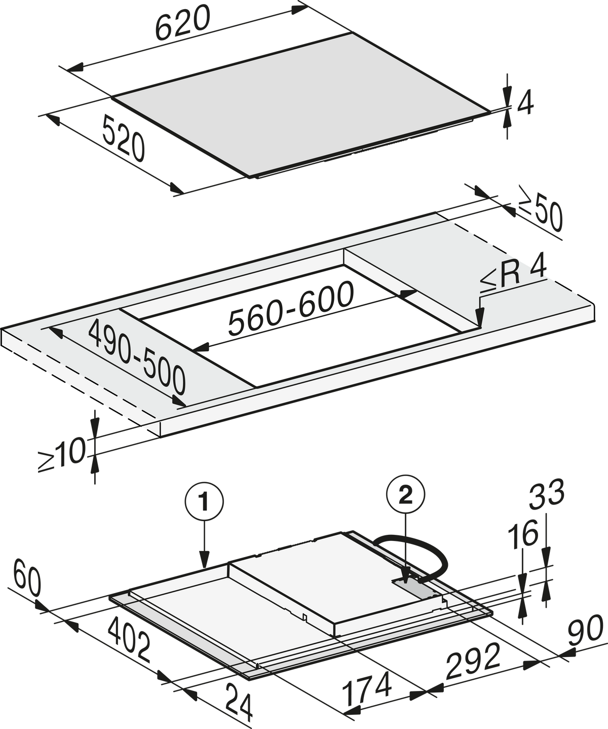 MIELE Induction Cooktop
KM 7363 FL