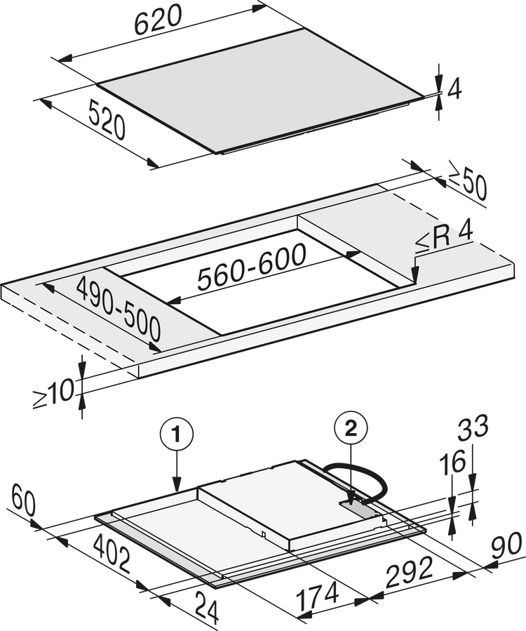 MIELE Induction Cooktop
KM 7363 FL
