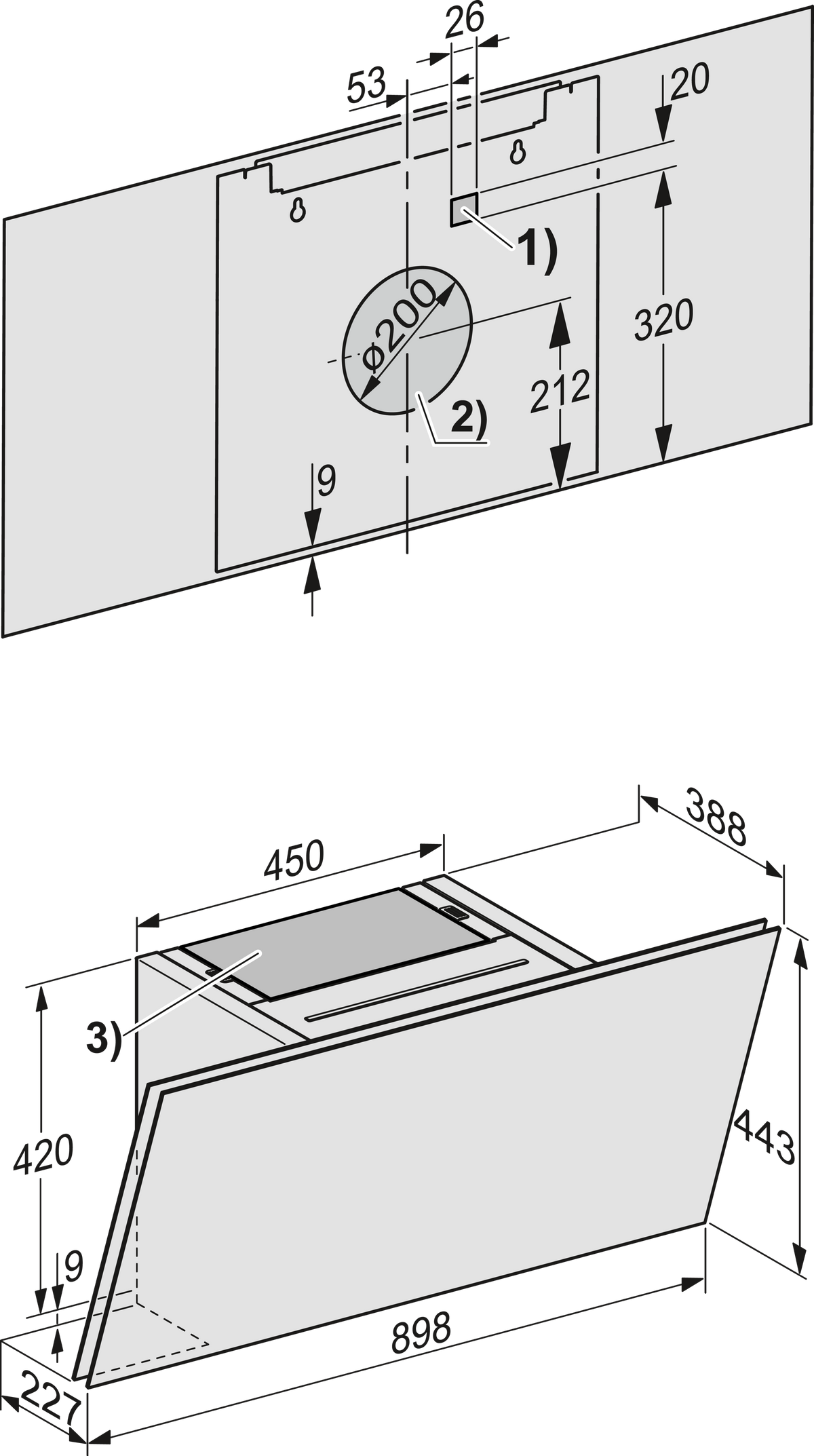 Hotte aspirante MIELE
DAH 2960 SW