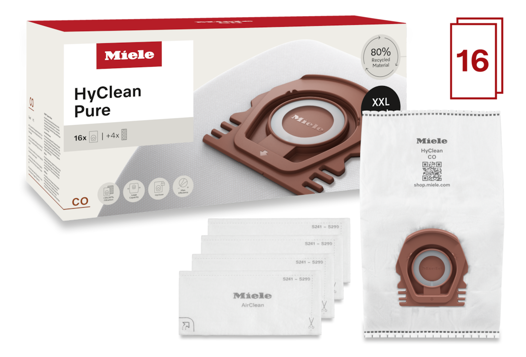 Sacchetti per aspirapolvere MIELE
Confezione XXL CO HyClean Pure