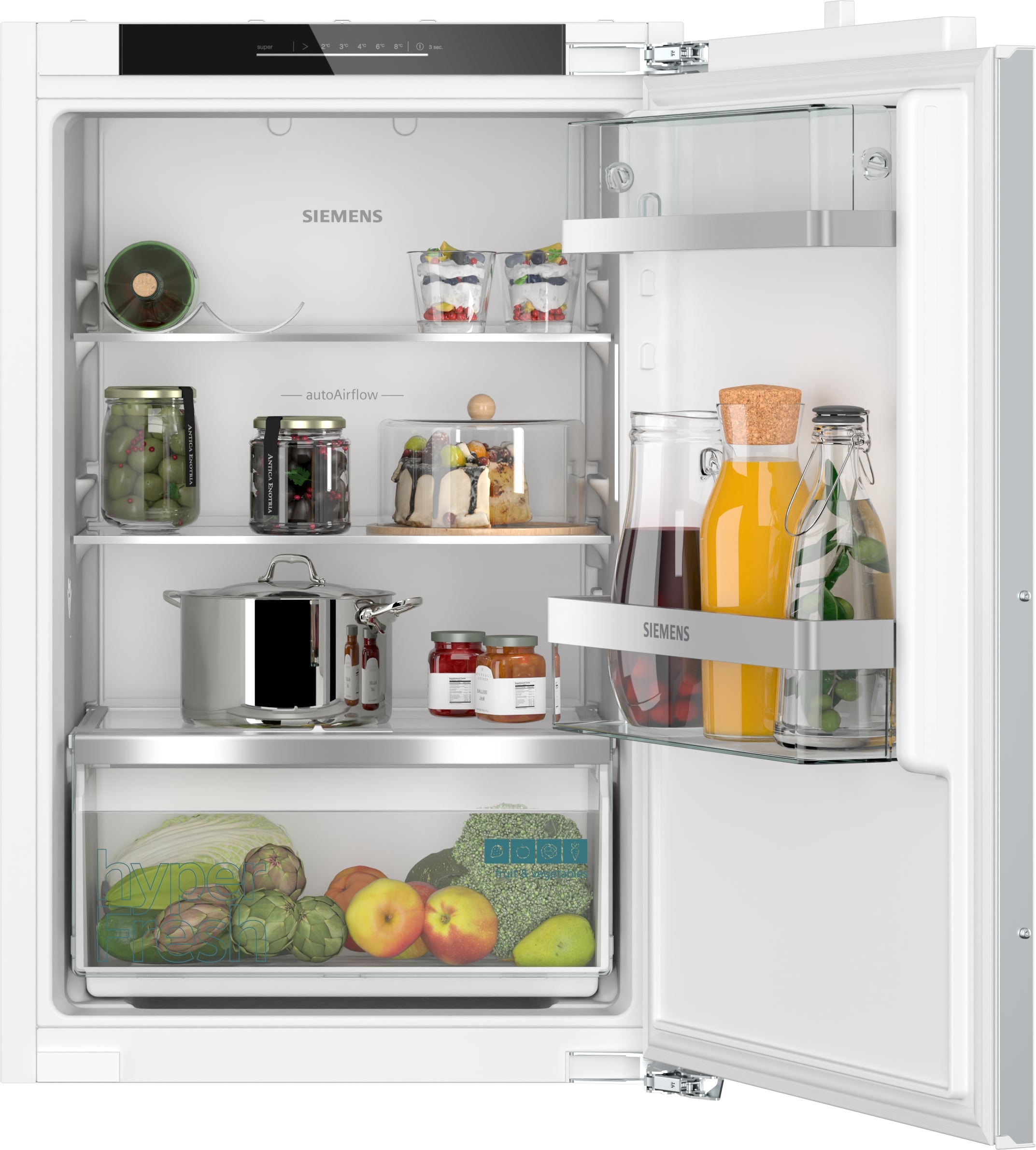 Siemens iQ500, Einbau-Kühlschrank, 88 x 56 cm, Flachscharnier mit Softeinzug