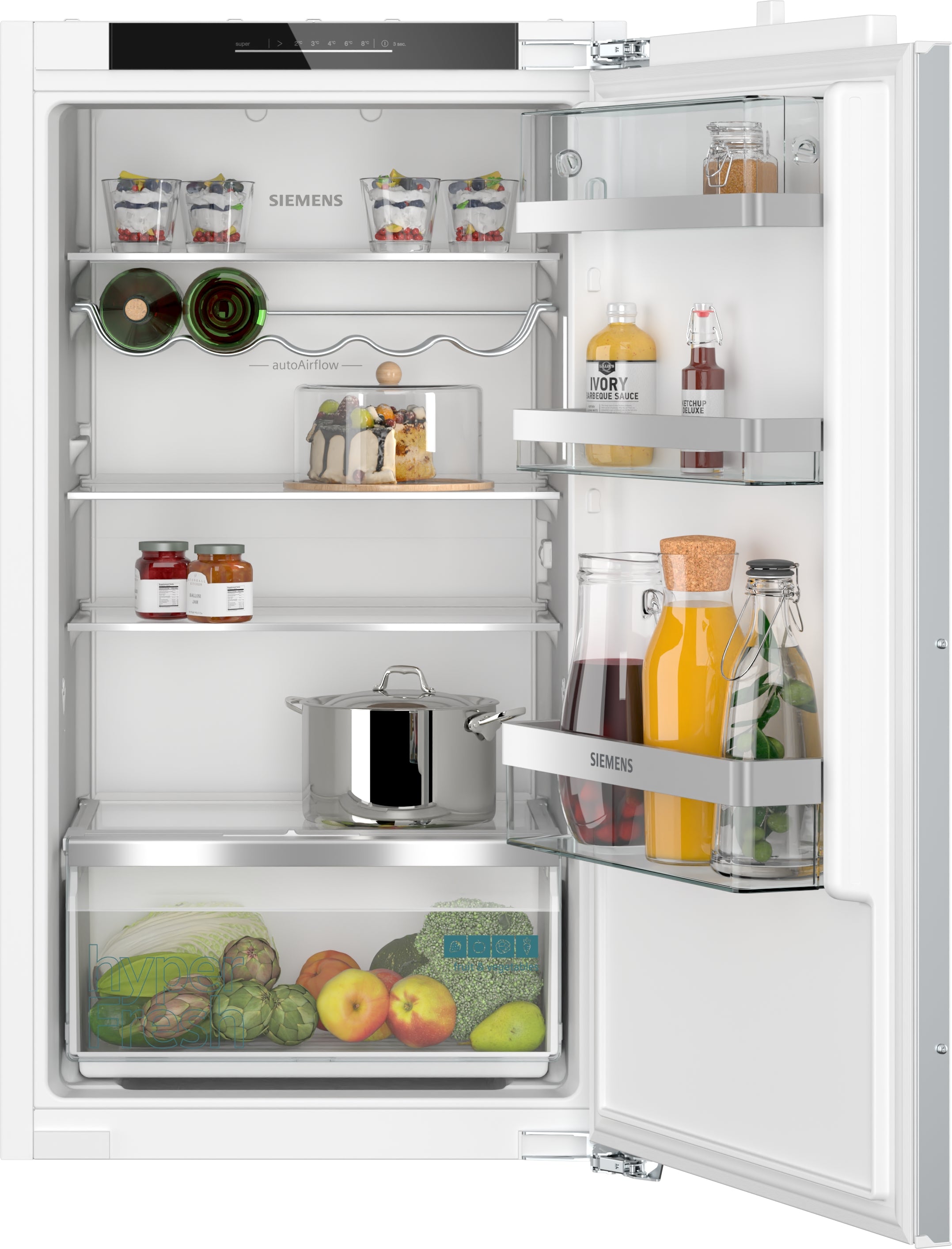 Siemens iQ500, Einbau-Kühlschrank, 102.5 x 56 cm, Flachscharnier mit Softeinzug
