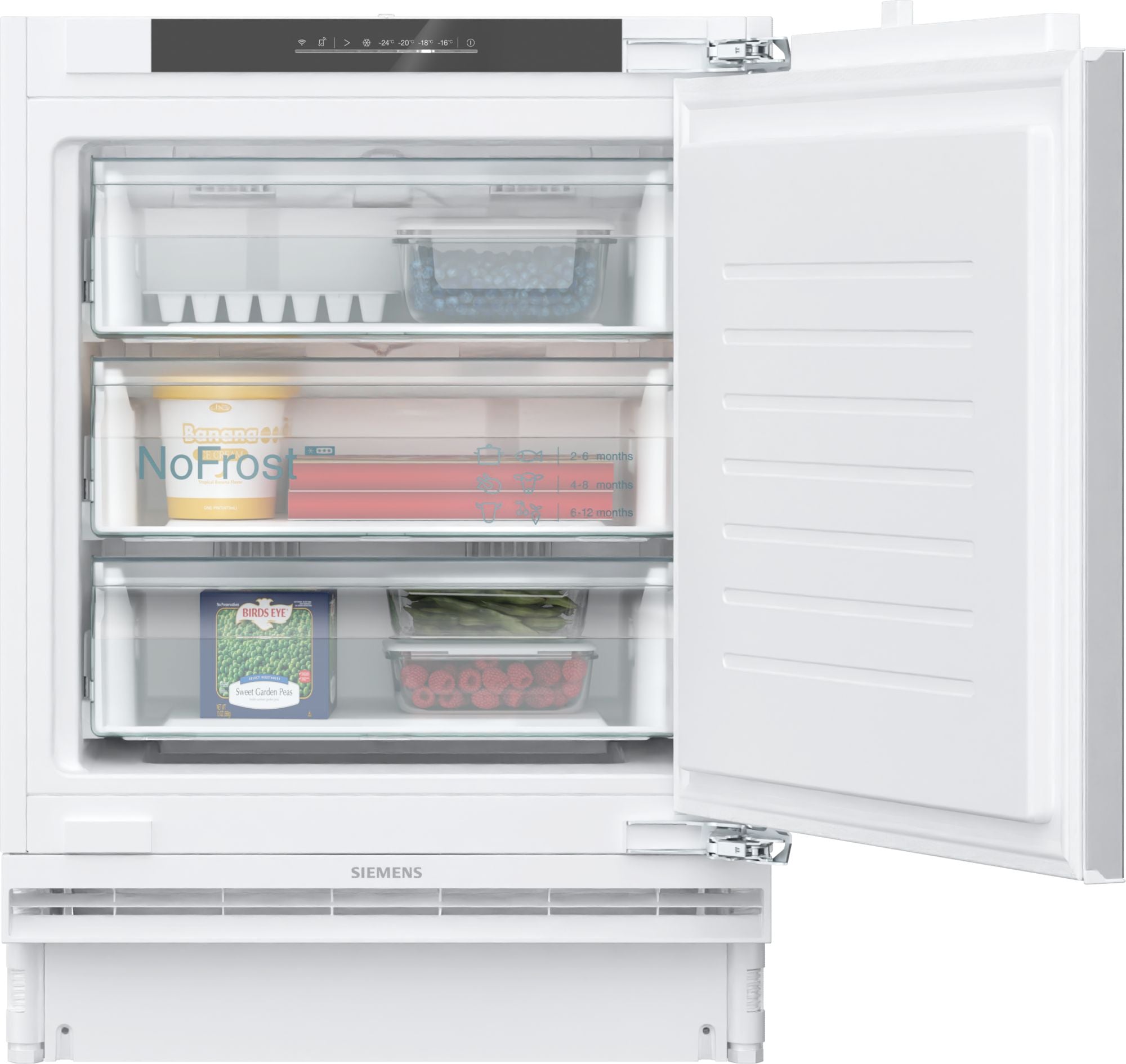Siemens iQ500, Einbau-Gefrierschrank, 82 x 59.8 cm, Flachscharnier mit Softeinzug