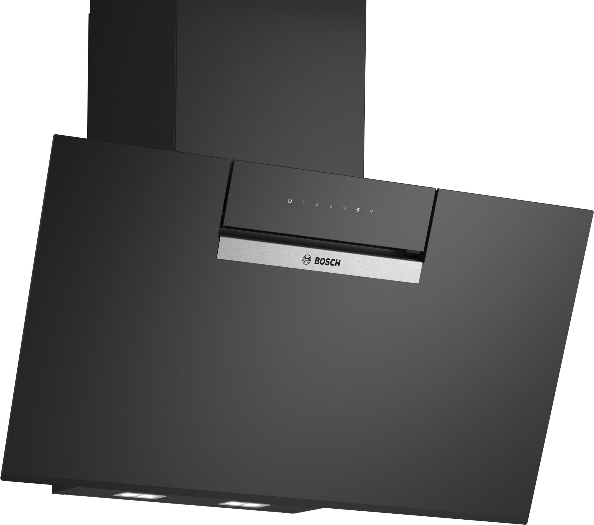 Bosch Serie 4, Wandhaube, 80 cm, Klarglas schwarz bedruckt