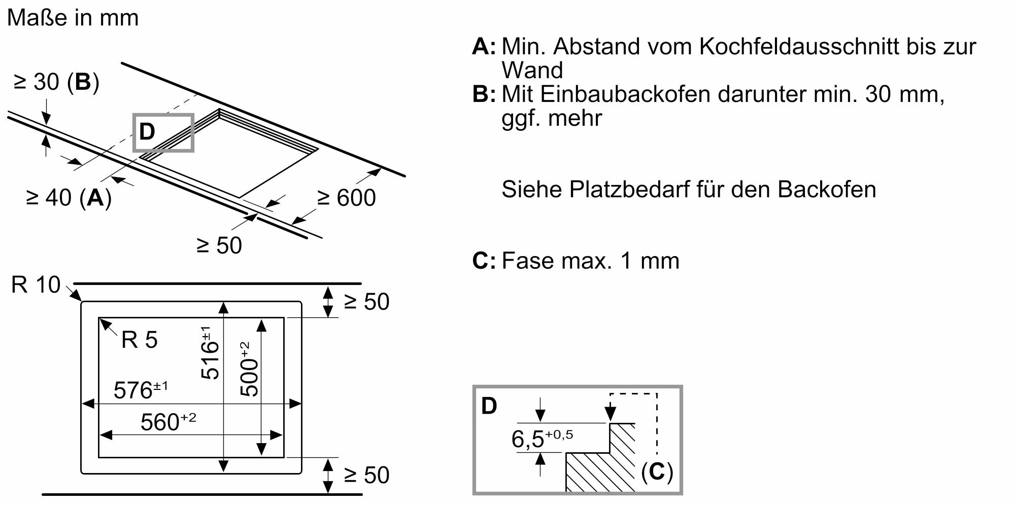 Bosch Serie 6, Induktionskochfeld, 60 cm, flächenbündig