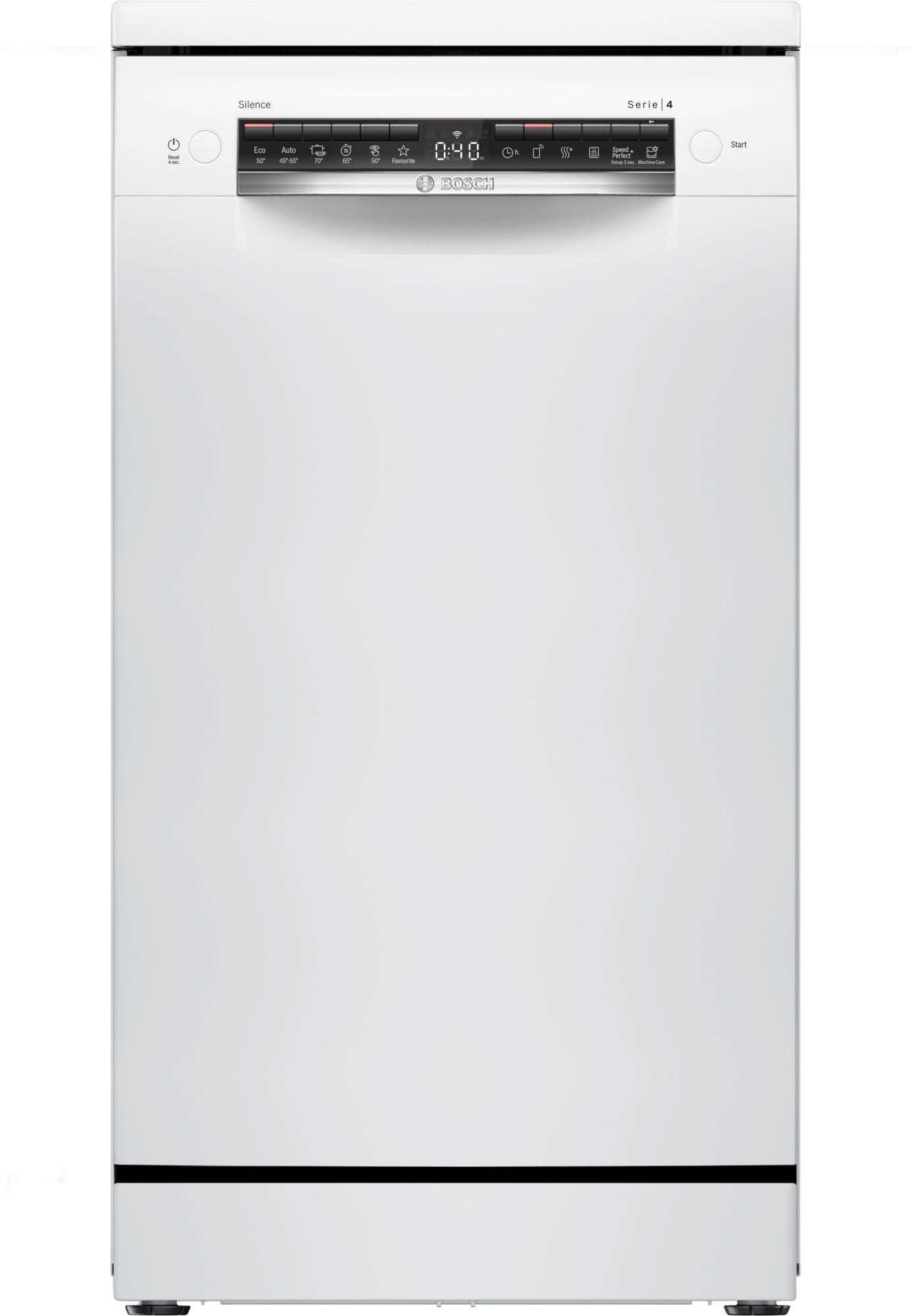 Bosch Serie 4, Freistehender Geschirrspüler, 45 cm, weiss