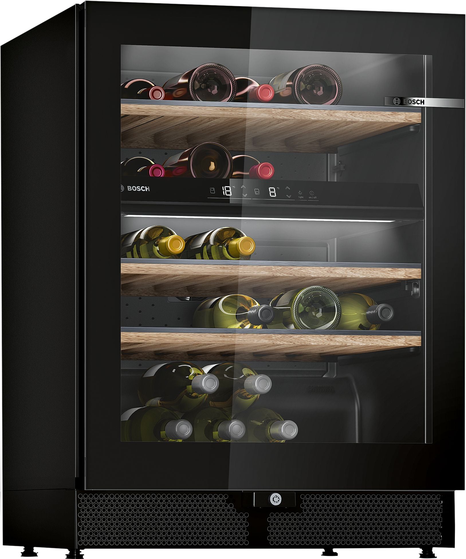 Bosch Serie 6, Weinkühlschrank mit Glastür, 82 x 60 cm, rechts