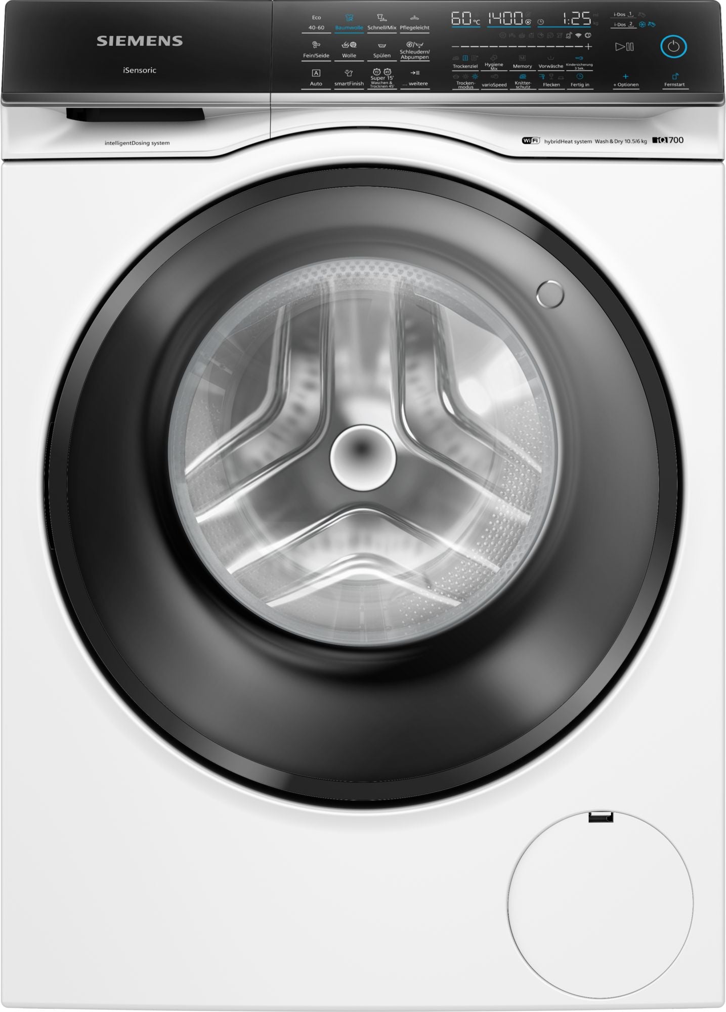 Siemens iQ700, Waschtrockner, 10.5/6 kg, 1400 U/min.