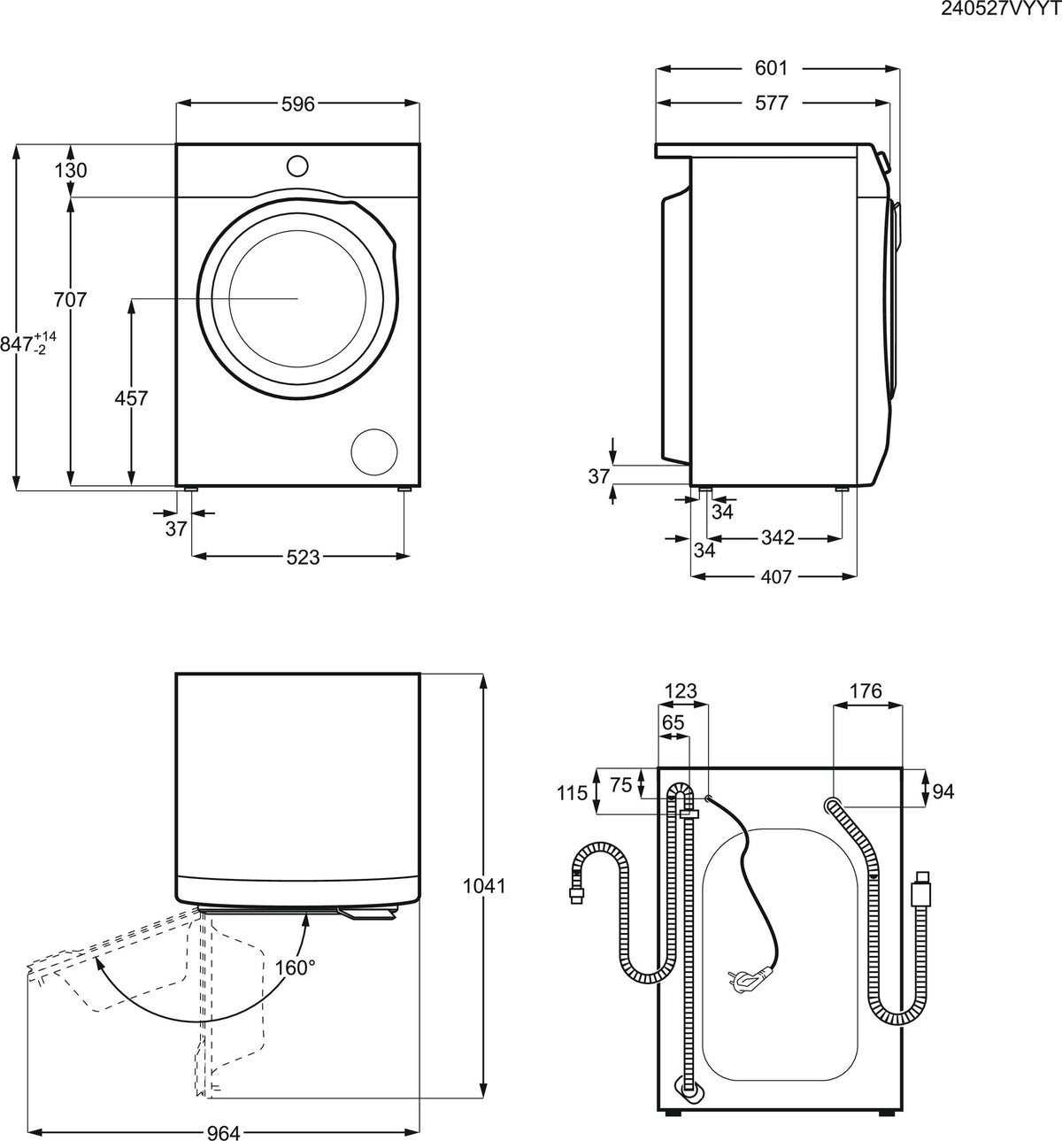 Electrolux a carica frontale WAL3E500