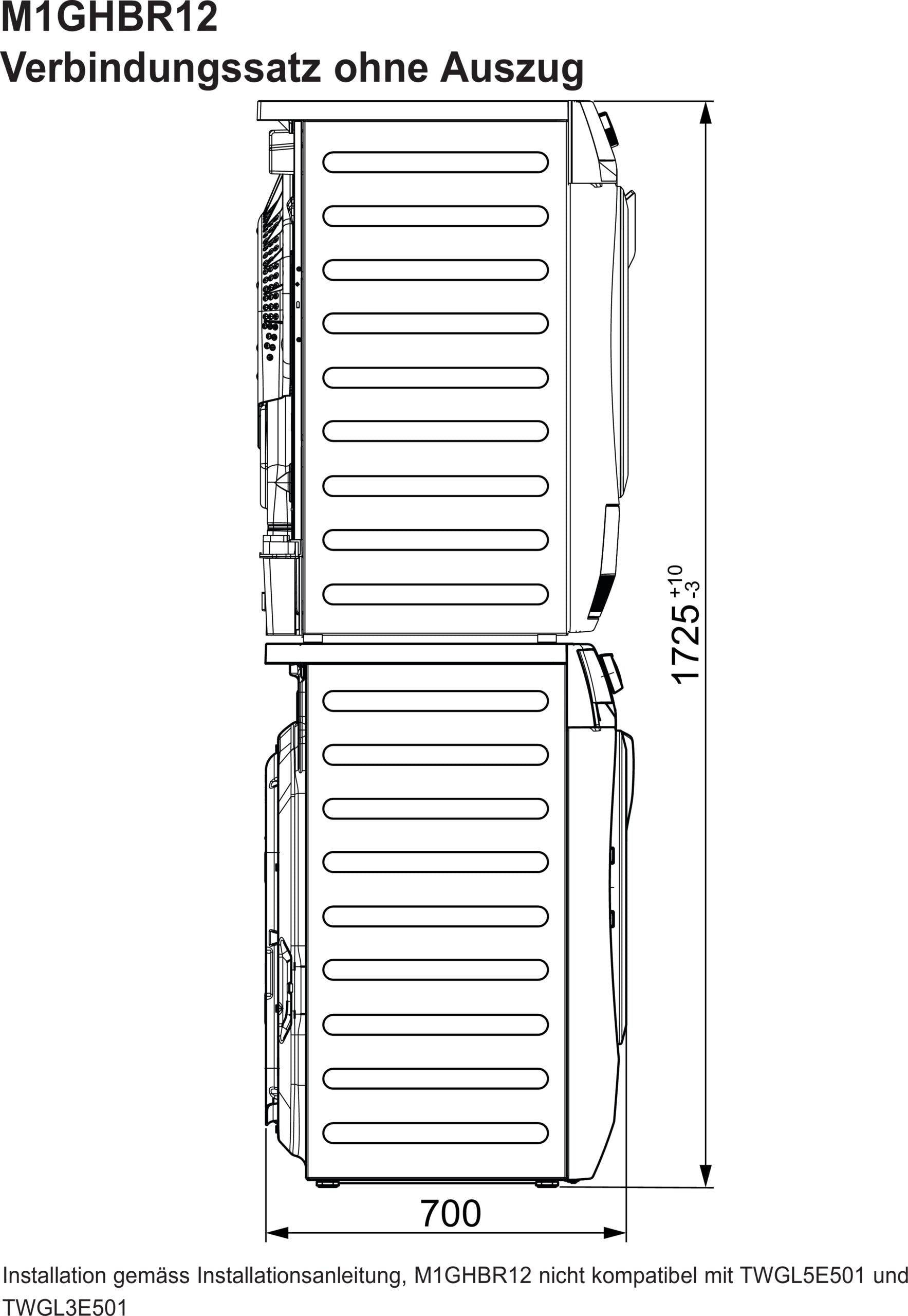 Electrolux Verbindungssatz Wäschepflege M1GHBR12