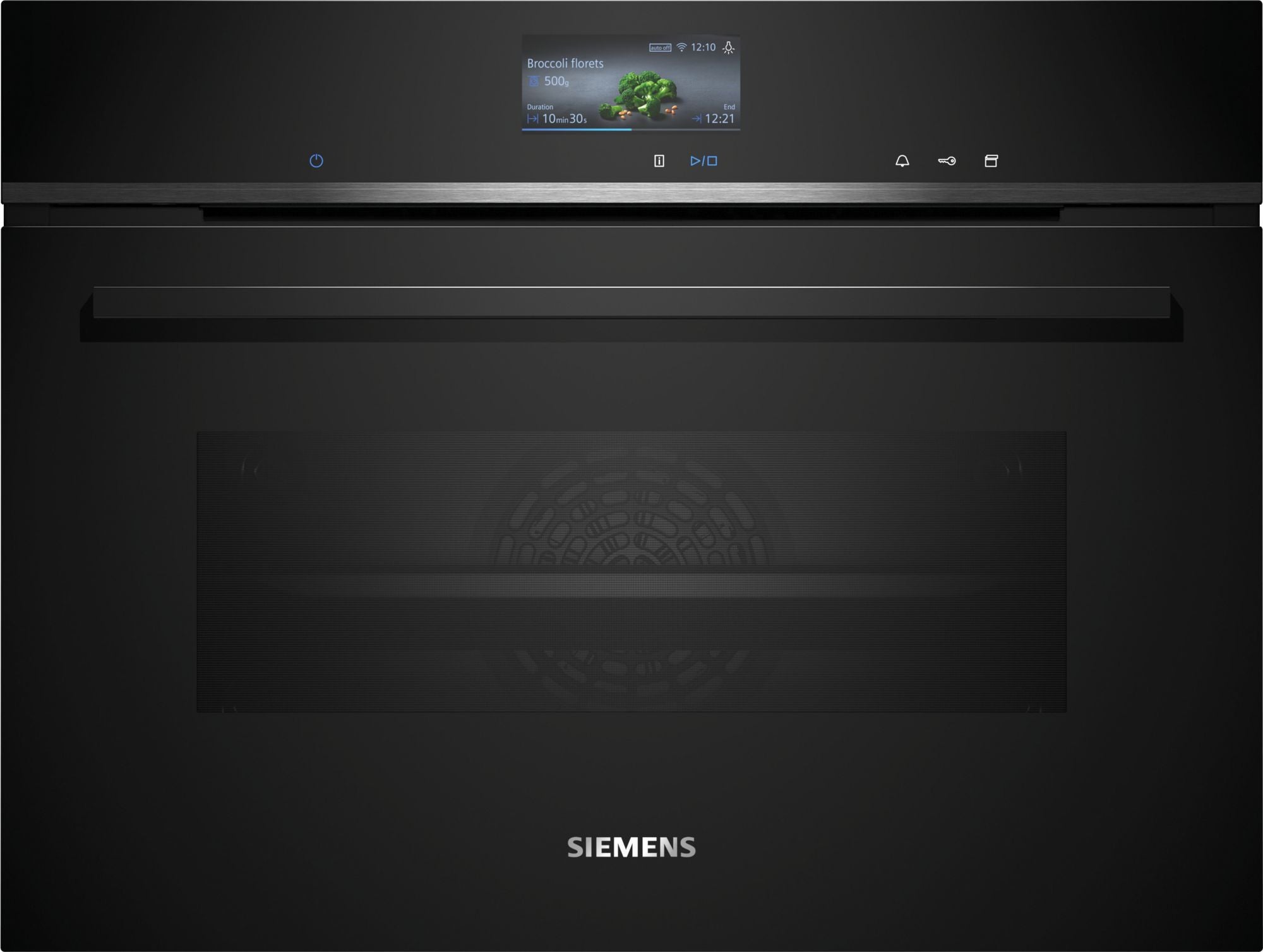 Siemens iQ700, Einbau Kompaktdampfbackofen, 60 x 45 cm, Schwarz