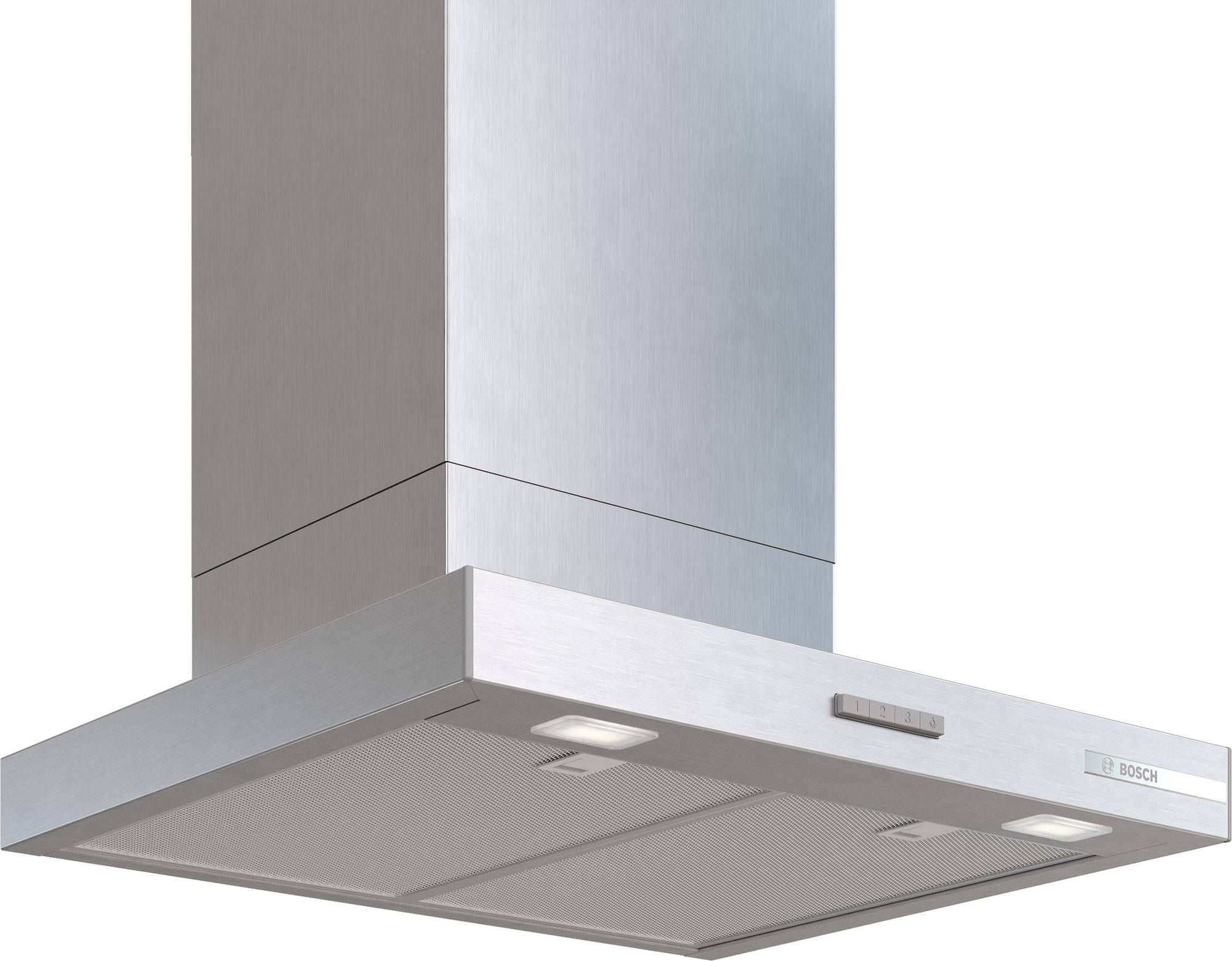 Bosch Serie 2, Wandhaube, 60 cm, Metall-Optik