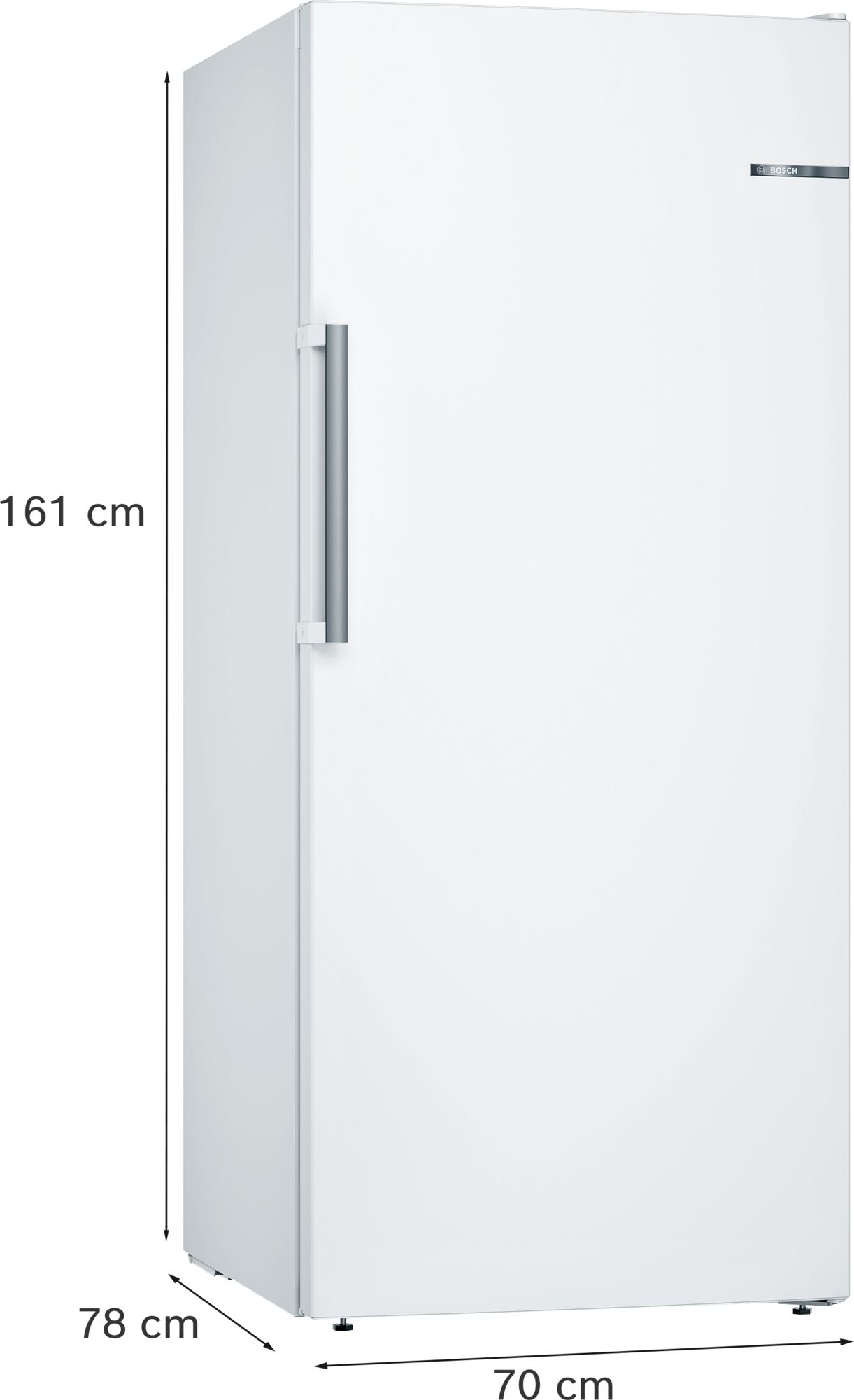 Bosch Serie 6, Freistehender Gefrierschrank, 161 x 70 cm, Weiss