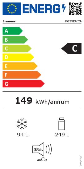 Siemens iQ500, réfrigérateur-congélateur combiné libre à poser avec congélateur en bas, 201 x 60 cm, inox anti-traces