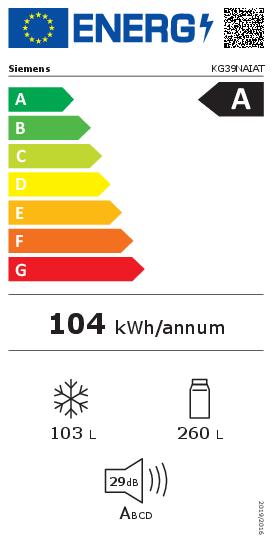Siemens iQ500, frigorifero combinato libero con congelatore inferiore, 203 x 60 cm, Inox easyclean