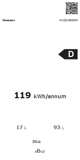 Siemens iQ500, frigorifero sottotavolo con scomparto freezer, 82 x 60 cm, cerniera piatta con chiusura soft