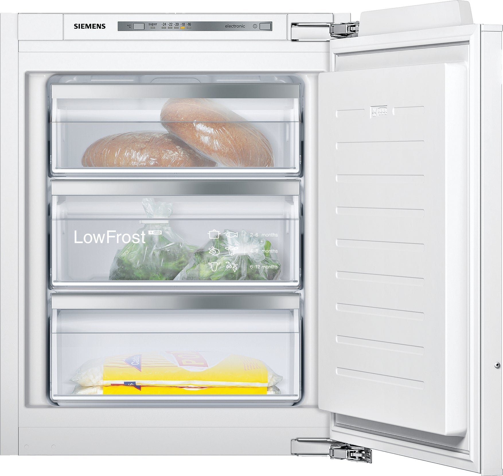 Siemens iQ500, Einbau-Gefrierschrank, 71.2 x 55.8 cm, Flachscharnier mit Softeinzug
