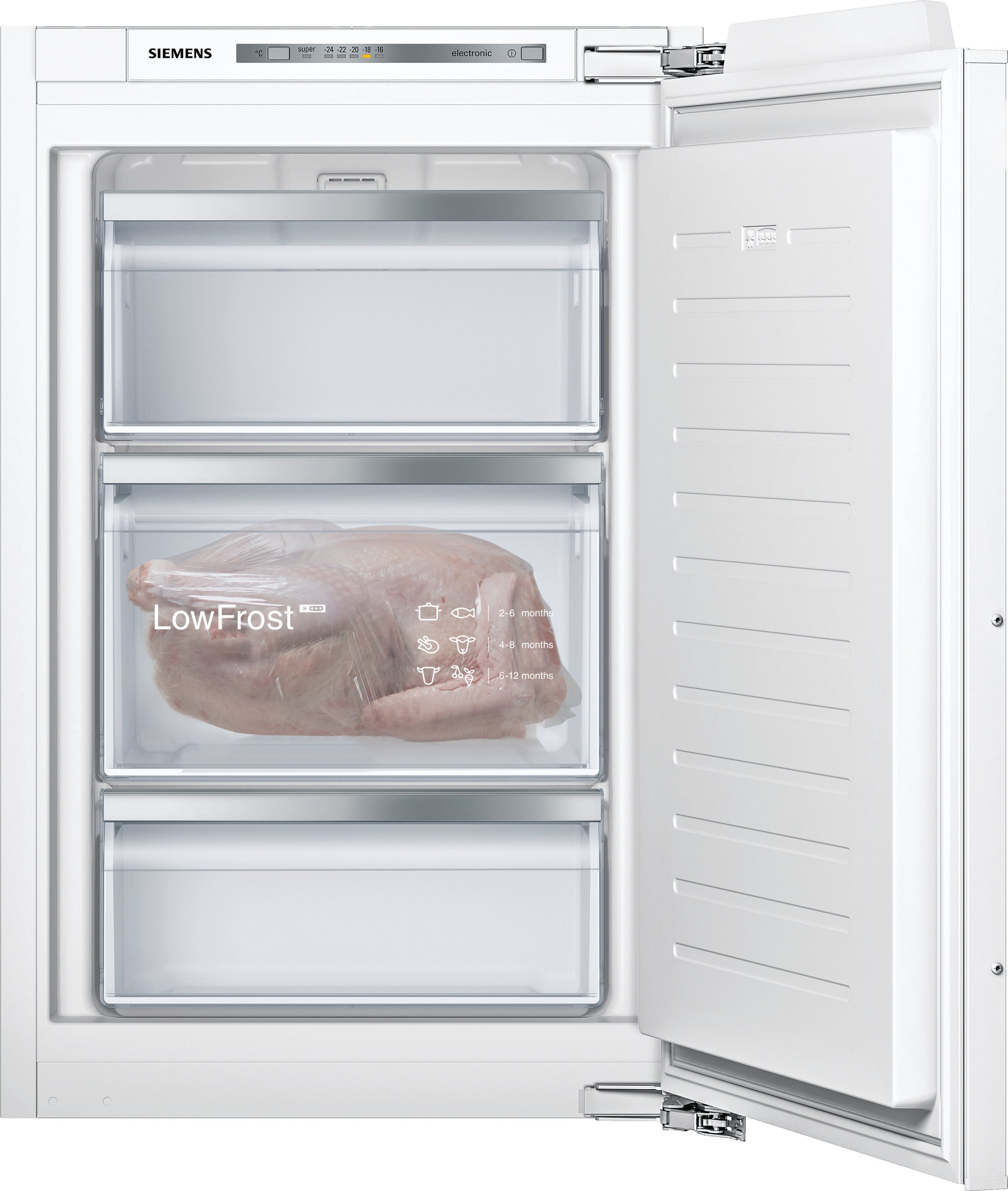 Siemens iQ500, Einbau-Gefrierschrank, 87.4 x 55.8 cm, Flachscharnier mit Softeinzug